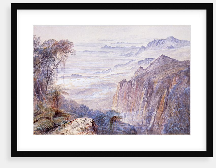 View near Conoor, Nilcheris, India by Edward Lear